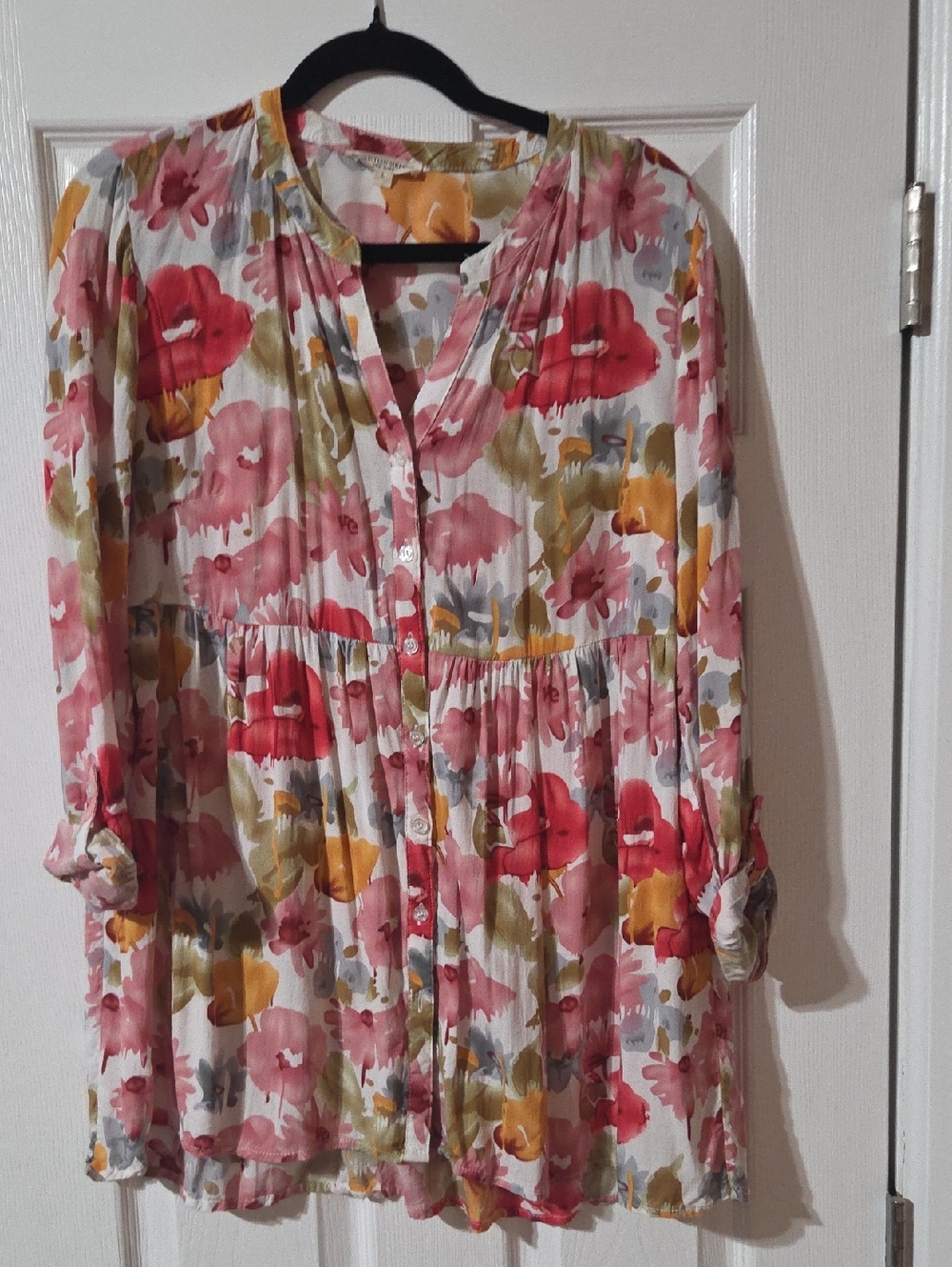 Christian Siriano Floral Shell in Pink, Mustard and Olive